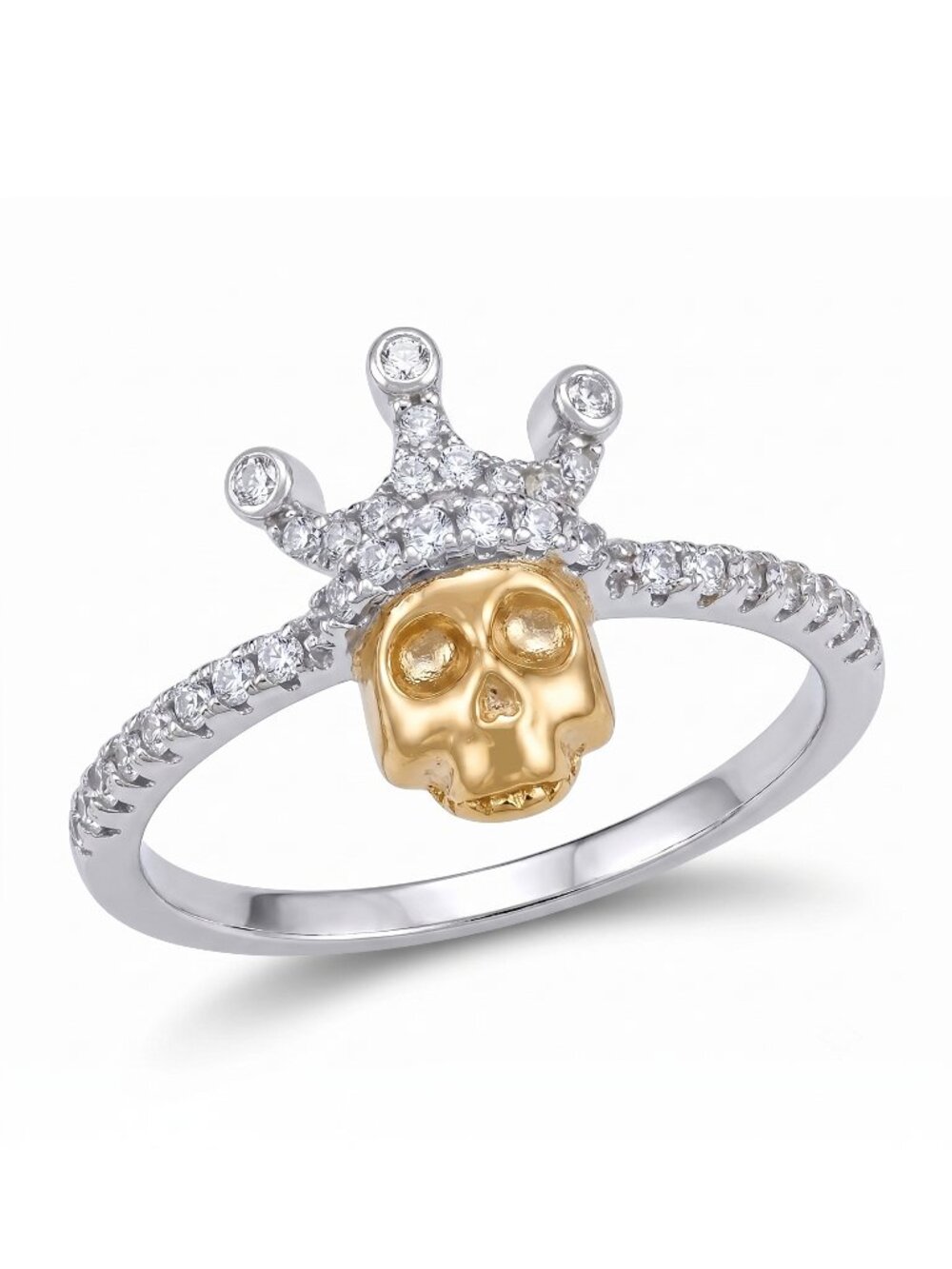 Vintage Charmed Aroma Skull king Ring, 925 Sterling Silver size 6